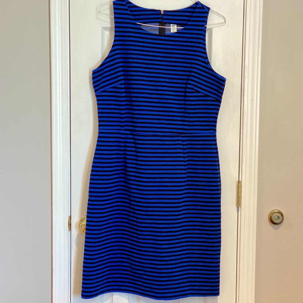 NWOT  Black & Blue striped Old Navy Sheath Dress